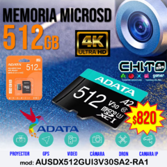 MICROSD 512GB V30s A2 ADATA AUSDX512GUI3V30SA2-RA1