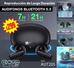AUDIFONOS BLUETOOTH 5.3 7 hrs 1HOUR AUT205