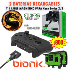 2 BATERIAS RECARGABLES CON 1 CABLE CARGA Bionik BNK-9079