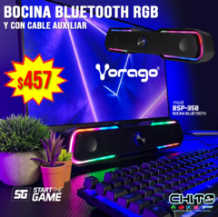 BOCINA BLUETOOTH Y AUXILIAR 3.5mm VORAGO BSP-350