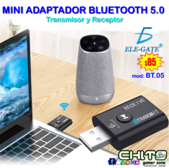 MINI ADAPTADOR BLUETOOTH 5.0 ELE-GATE BT.05