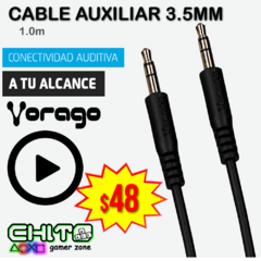 CABLE AUXILIAR 3.5mm 1 METRO VORAGO CAB-A01