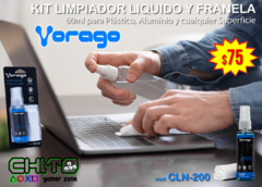 KIT LIMPIADOR FRANELA Y LÍQUIDO 60ml VORAGO CLN-200