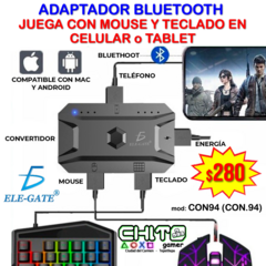 ADAPTADOR BLUETOOTH TECLADO Y MOUSE PARA CELULAR ELE-GATE CON94 (CON.94)