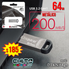 MEMORIA USB 64gb METÁLICO KINGSTON DTKN/64gb