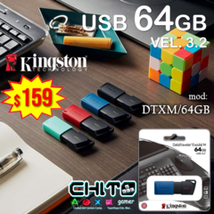 USB 64GB vel. 3.2 EXODIA M KINGSTON DTXM/64GB