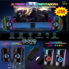 BOCINAS LUZ LED RGB COOSEON DX19