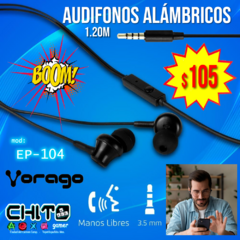 AUDÍFONOS ALÁMBRICOS VORAGO mod: EP-104
