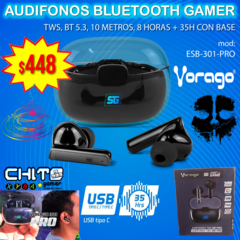 AUDIFONOS BLUETOOTH GAMER 5.3 Led VORAGO ESB-301-PRO
