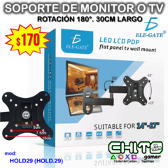 BASE DE MONITOR O TV GIRATORIA 14 A 27" Elegate HOLD29 (HOLD.29)