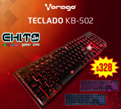 TECLADO GAMER LED VORAGO KB-502