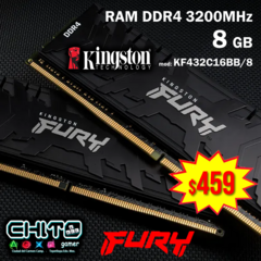 MEMORIA RAM DDR 4 3200Mhz KINGSTON KF432C16BB/8