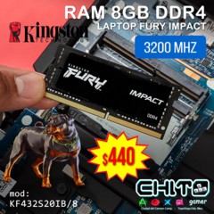 RAM LAPTOP DDR4 8gb 3200Mhz Kingston KF432S20IB/8