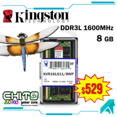 RAM LAPTOP DDR3L 8GB KINGSTON KVR16LS11/8WP