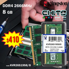 RAM LAPTOP DDR4 2666mhz KINGSTON KVR26S19S8/8
