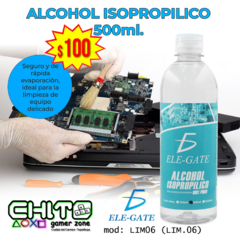 ALCOHOL ISOPROPÍLICO 500ml ELE-GATE LIM06 (LIM.06)