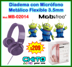 DIADEMA METÁLICA CON MICROFONO ACTECK MOBIFREE MB-02014