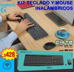 KIT TECLADO Y MOUSE INALÁMBRICOS LOGITECH MK235