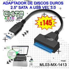 ADAPTADOR USB A SATA Vel. 3.0 ML03-MX-1413