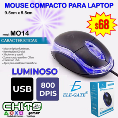 MOUSE ALÁMBRICO COMPACTO ELE-GATE MO14
