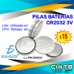 PILA BATERÍA CR2032 3V ELE-GATE PW.CR2032