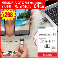MEMORIA OTG 64GB v8 SANDISK SDDD3-064G-G46