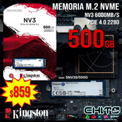 TARJETA DE MEMORIA M.2 NVMe NV3 KINGSTON SNV3S/500G