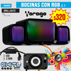 BOCINAS CON RGB 2.1 Canales VORAGO SPK-255