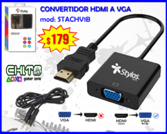 CONVERTIDOR HDMI A VGA CON AUDIO STYLOS STACHV1B