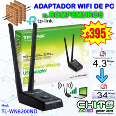 ADAPTADOR WIFI PARA PC ROMPEMUROS TP-LINK Mod: TL-WN8200ND