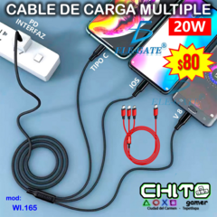 CABLE DE CARGA MULTIPLE V8/C/LIGHT Elegate WI.165