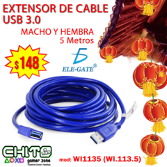EXTENSOR DE USB 5 METROS ELE-GATE WI1135 (WI.113.5)