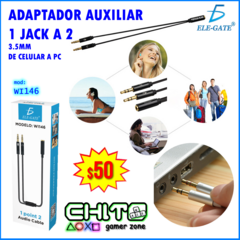 ADAPTADOR AUXILIAR 1 Jack A 2 Jack ELE-GATE WI146