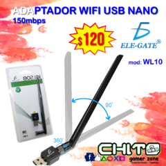 ADAPTADOR WIFI 150mbps ELE-GATE WL10