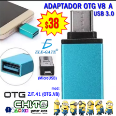 ADAPTADOR OTG V8 A USB 3.0 ELE-GATE ZJT.41 (OTG.V8)