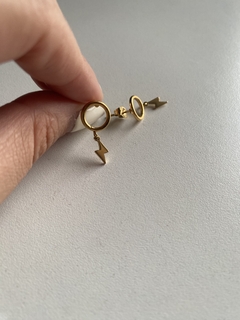 Aros acero dorado