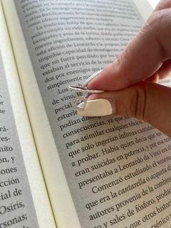 Anillo bañado en oro blanco - comprar online
