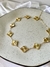 Choker/Colar com 10 Trevos Plissados Dourado Premium - comprar online