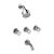 Set Box Grifería Alizé Pdi Vasser Lavatorio-bidet-ducha C/tr