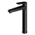 Griferia Monocomando Lavatorio Alto Baño Vasser Zafiro Negro 12/1012.01.ng