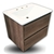 Vanitory Flotante - Mesada Fibra Praga - 2 Cajones 82x48x51