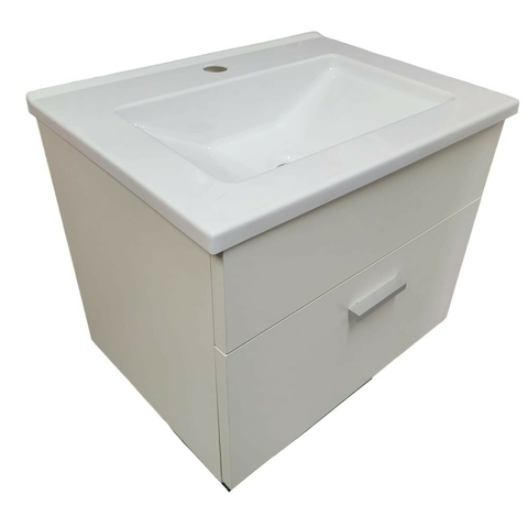 Vanitory Flotante - Mesada Acrílico Blanco 50x35x40