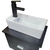 Vanitory Flotante Negro + Bacha + Monocomando