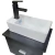 Vanitory Flotante Negro + Bacha + Monocomando
