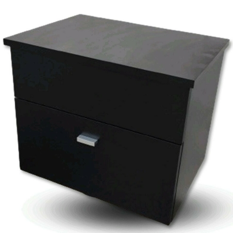 Vanitory Flotante Negro con tapa