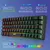 HXSJ-V200 Teclado com fio Mini Gaming, K68 RGB Streamer, membrana sem gestos de 19 teclas, sensação mecânica para jogo ou escritório na internet