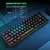 Imagem do HXSJ-V200 Teclado com fio Mini Gaming, K68 RGB Streamer, membrana sem gestos de 19 teclas, sensação mecânica para jogo ou escritório