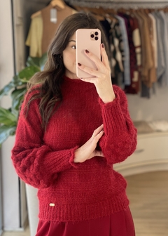 BLUSA DETALHE NA MANGA VERMELHO - comprar online
