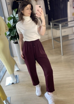 CALÇA VISCOLINHO ANSELMI FIGO - Banana Blu