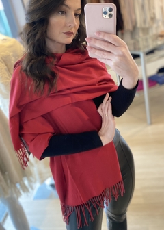 MANTA LISA VERMELHO